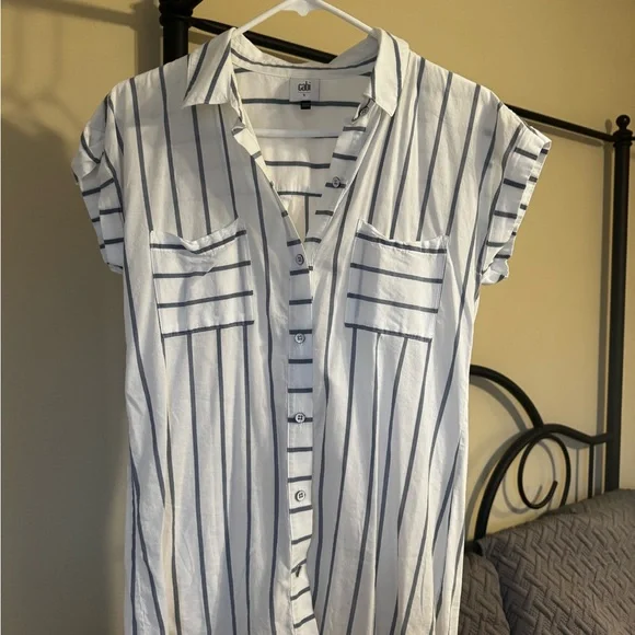 Cabi Striped camp shirt, size S - Picture 2 of 2
